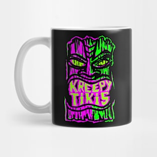 Kreepy Tiki Logo Pink and Green Mug